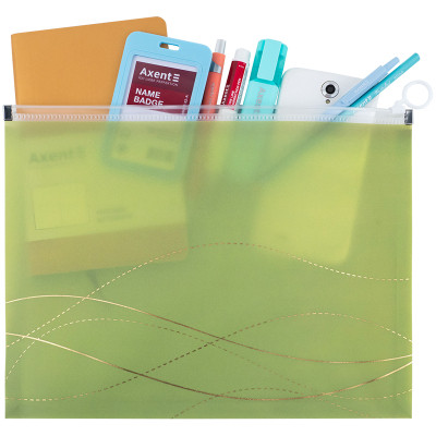 Папка на блискавці Axent zip-lock А4 Waves-3 (1497-42-A)