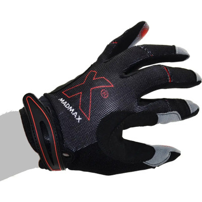 Рукавички для фітнесу MadMax MXG-103 X Gloves Black/Grey L (MXG-103-BLK_L)