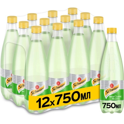 Напій Schweppes Classic Mojito Безалкогольний сильногазований 750 мл (5449000312181)