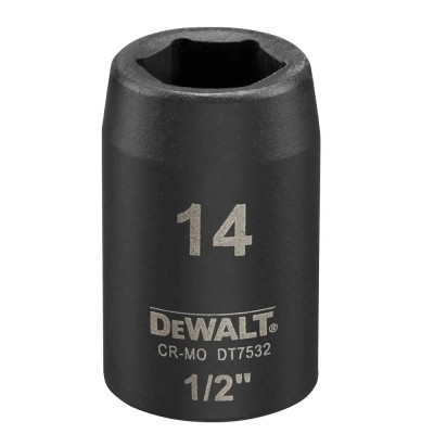 Головка торцева DeWALT IMPACT ударна коротка, 1/2 х 14 мм (DT7532)