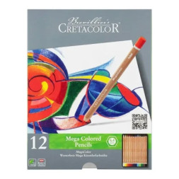 Олівці кольорові Cretacolor Megacolor, 12 кольорів (9014400290870)