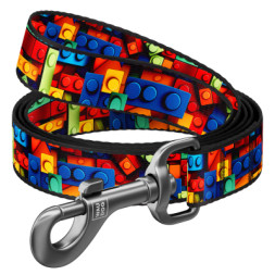 Повідець для собак WAUDOG Nylon &quot;Блоки&quot; S Ш 15 мм Д 300 см (760-4056)