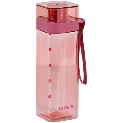 Поїльник-непроливайка Kite квадратна, 550 мл, рожева (K24-1209-3)