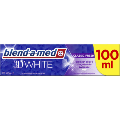 Зубна паста Blend-a-med 3D White Класична свіжість 100 мл (8006540792896)