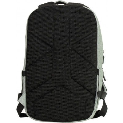 Рюкзак шкільний Optima 17.5&quot; USB Techno чоловічий 0.7 кг 16-25 л Світло-сірий з виділеними елементами (O97590-03)