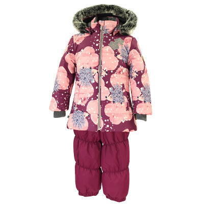 Комплект верхнього одягу дитячий Huppa NOVALLA 45020030 бордовий з принтом/бордовий 80 (4741468729947)