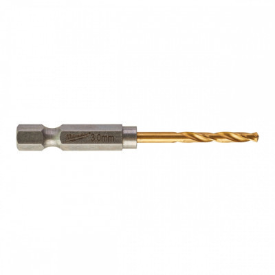 Свердло Milwaukee по металу RedHEX HSS-G TiN, 3,0 мм, (2шт) (48894763)