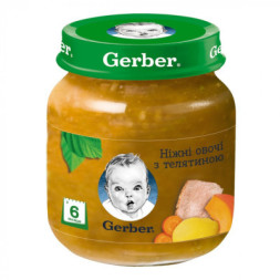 Дитяче пюре Gerber Телятина Ніжні овочі 130 г (7613036011280)