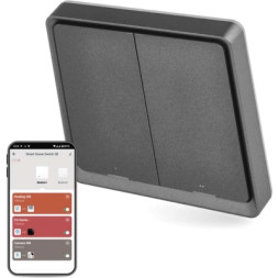 Розумний вимикач EMOS H5015 2 buttons ZigBee 3.0 Black (H5015)