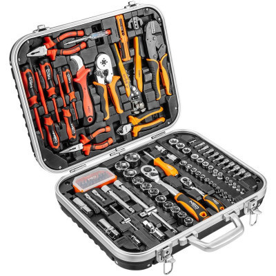 Набір інструментів Neo Tools для електрика, 1000 В, 1/2&quot;, 1/4&quot;, CrV, 108 шт. (01-310)