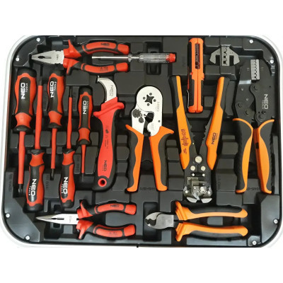 Набір інструментів Neo Tools для електрика, 1000 В, 1/2&quot;, 1/4&quot;, CrV, 108 шт. (01-310)