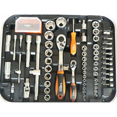 Набір інструментів Neo Tools для електрика, 1000 В, 1/2&quot;, 1/4&quot;, CrV, 108 шт. (01-310)