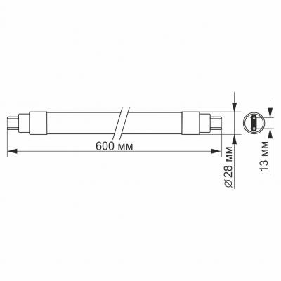 Лампочка Videx T8b 9W 0.6M 6200K 220V (VL-T8b-09066)