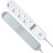 Мережевий фільтр живлення ColorWay CW-CHE44W, 4 розетки/4USB White 2M (CW-CHE44W)