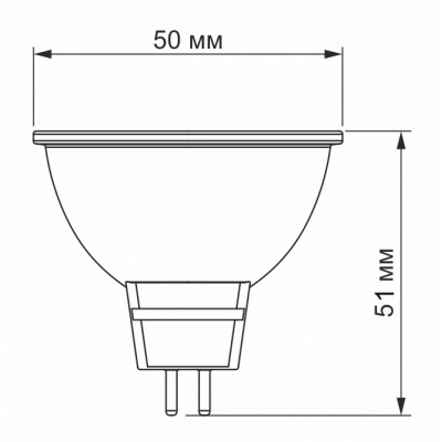 Лампочка Videx MR16e 8W GU5.3 4100K (VL-MR16e-08534)