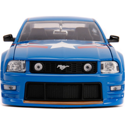 Машина Jada металева Марвел Месники Ford Mustang GT (2006) + фігурка Капітана Америки 1:24 (253225007)