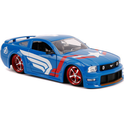 Машина Jada металева Марвел Месники Ford Mustang GT (2006) + фігурка Капітана Америки 1:24 (253225007)