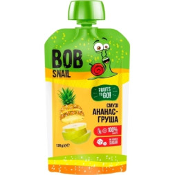 Дитяче пюре Bob Snail Равлик Боб Смузі Ананас-Груша, пастеризоване, 120 г (4820219343653)