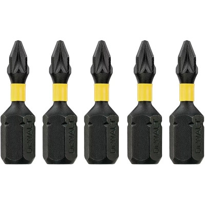 Набір біт DeWALT IMPACT TORSION, ударні, Pozidriv, Pz1, L=25 мм, 5 шт (DT7386T)