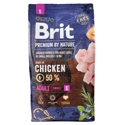 Сухий корм для собак Brit Premium Dog Adult S 8 кг (8595602526307)