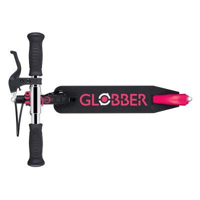 Самокат Globber Flow Element Junior Lights LED, чорно-рожевий (729-110)