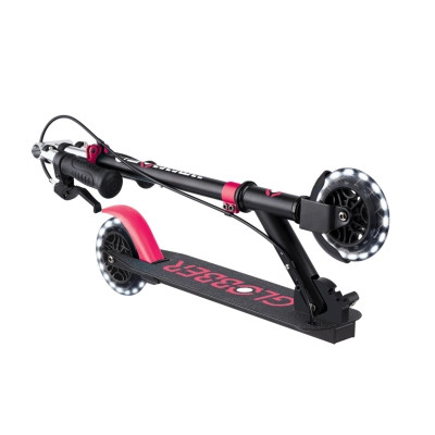 Самокат Globber Flow Element Junior Lights LED, чорно-рожевий (729-110)