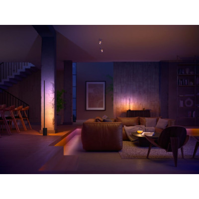 Світильник Philips Hue Signe, 2000K-6500K, RGB, Gradient, ZigBee, димування, 55см, чорний (915005987001)