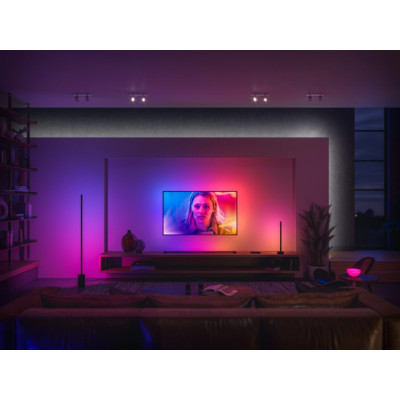 Світильник Philips Hue Signe, 2000K-6500K, RGB, Gradient, ZigBee, димування, 55см, чорний (915005987001)