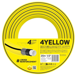 Шланг для поливу Cellfast 4YELLOW 1/2&quot; 20м, 4 шари, до 20 Бар, -10…+50°C (10-500)