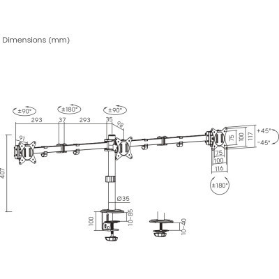Кронштейн Brateck LDT66-C034