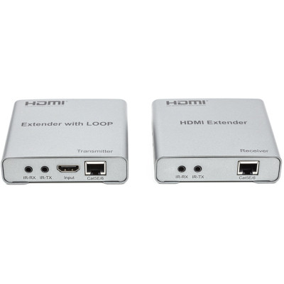 Адаптер HDMI 4K/30hz, up to 100m via CAT5E/6, loop-out (HDES12-LOOP) PowerPlant (CA912964)