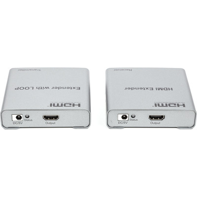 Адаптер HDMI 4K/30hz, up to 100m via CAT5E/6, loop-out (HDES12-LOOP) PowerPlant (CA912964)