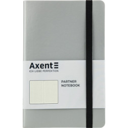 Книга записна Axent Partner Soft 125х195 мм в точку 96 аркушів Срібляста (8312-34-A)