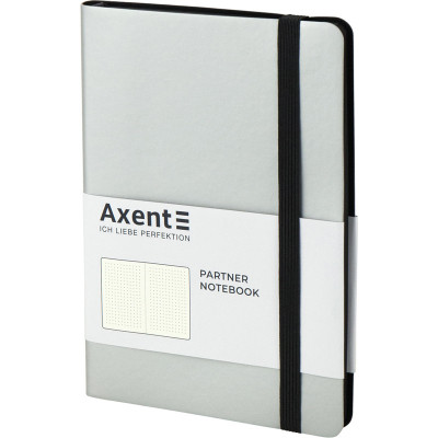 Книга записна Axent Partner Soft 125х195 мм в точку 96 аркушів Срібляста (8312-34-A)