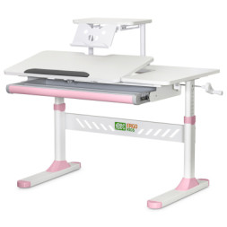 Парта ErgoKids з полицею Pink (TH-310 W/PN + BD-S30 PN)
