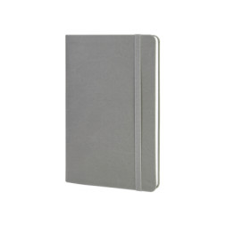 Книга записна Optima А5 VIVELLA, м’яка обкладинка, гумка, білий блок лінія, сірий (O27104-10)