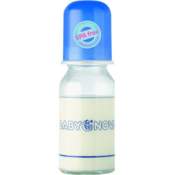 Пляшечка для годування Baby-Nova скляна 125 мл (3960310)