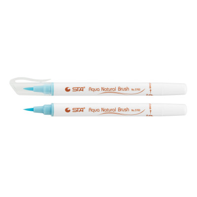 Художній маркер STA пензлик акварельний AQUA NATURAL BRUSH 3700, синій пастельний (STA3700-26)