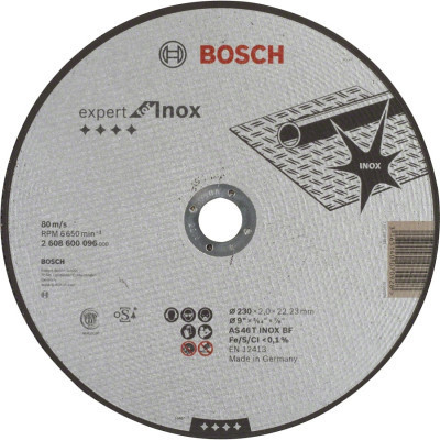 Круг відрізний Bosch Expert for Inox, 230х22.23мм (2.608.600.096)