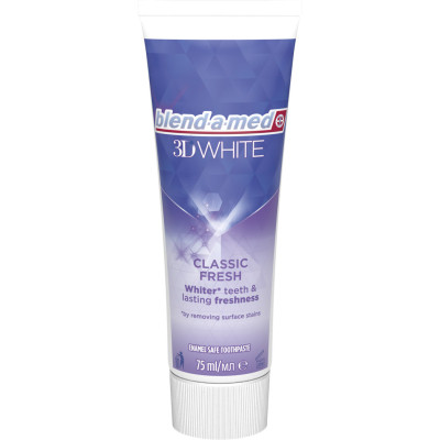 Зубна паста Blend-a-med 3D White Класична свіжість 75 мл (8006540792971)