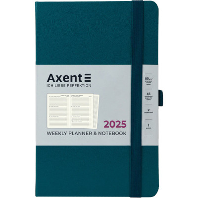 Тижневик Axent датований 2025 Partner Strong 125х195 мм, малахітовий (8505-25-31-A)