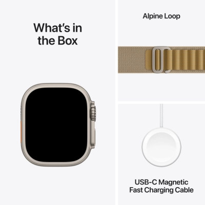 Смарт-годинник Apple Watch Ultra 2 2024 GPS + Cellular 49mm Natural Titanium Case with Tan Alpine Loop - Large (MX4H3UL/A)