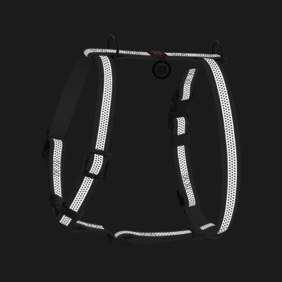 Шлея для собак WAUDOG Waterproof анатомічна Н-подібна з QR-паспортом XL сіра (324411)
