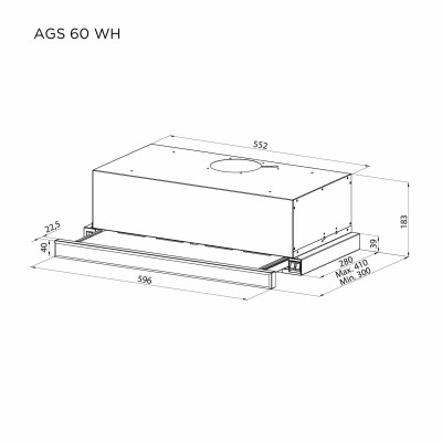 Витяжка кухонна Pyramida AGS 60 WH
