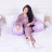 Подушка MirSon для вагітних і відпочинку Delicate Satin №8030 U-подібна Lupine (2200006178682)