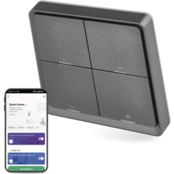 Розумний вимикач EMOS H5016 4 buttons ZigBee 3.0 Black (H5016)