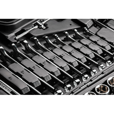 Набір інструментів Neo Tools 1/2&quot;, 1/4&quot;, CrV, 77 шт. (08-915)