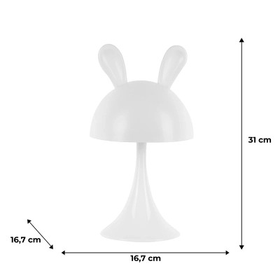 Нічник Kite Світильник LED з акумулятором Simple Bunny, білий (K25-317-1-1)