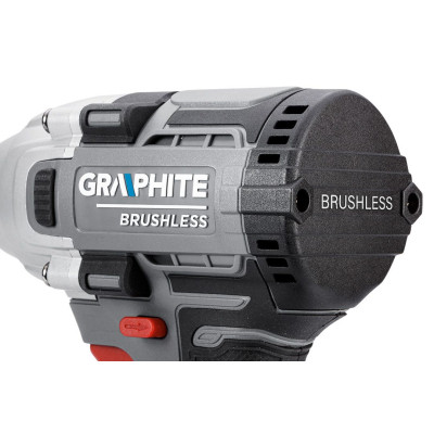 Гайковерт Graphite Energy+ 18V, безщітковий, 2600об/хв, 330Нм, 1/2&quot;, 0.9кг (без АКБ та ЗП) (58G028-1)