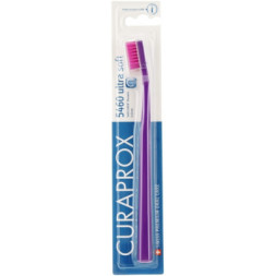 Зубна щітка Curaprox CS 5460 Ultra Soft Ультрам'яка D 0.10 мм Фіолетова з рожевою щетиною (CS 5460-34)